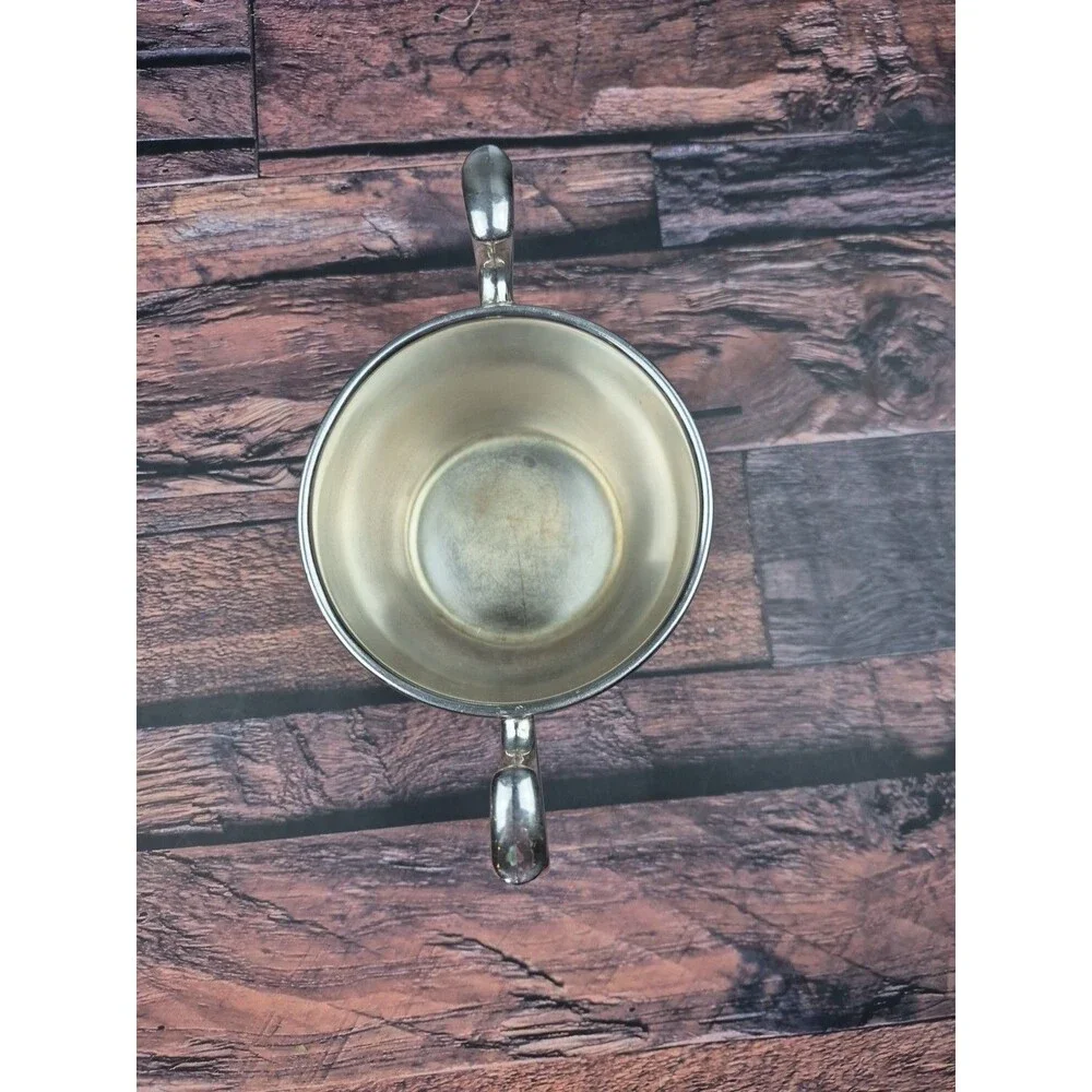 VTG Poole Silver Company 2500 Old English Style Footed Creamer & Open Sugar Bowl